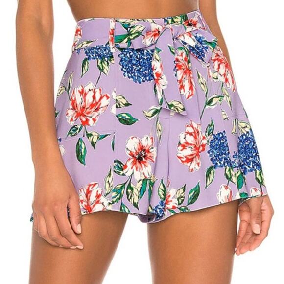 Parker Pants - Parker Margo Purple Floral Shorts Lais Fleur Small